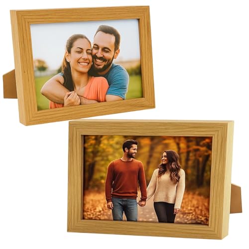 Image of 2 Small Picture Frames, 6x4 Photo Frame Set for Displaying Memories, Perfect for Home and Office Decor, Photo Frame Set, Ideal as Gifts for Special Occasions