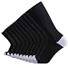 Enerwear 10P Pack Men's Cotton Moisture Wicking Extra Heavy Cushion Crew Socks (10-13/shoe size 6-12, Black)