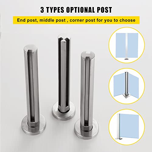 Poteau de balustrade extérieur en inox pour sécuriser le balcon