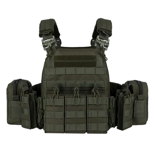 vAv YAKEDA Tactical Outdoor Vest Quick Release Adjustable Hunting Vest with PALS Molle System (Cavalry Green)