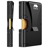 Card Wallet for Men Slim Minimalist: Metal Wallets with Money Clip - Rfid Thin Front Pocket Credit Card Holder - Gift for Men Husband Father at Anniversay Brithday