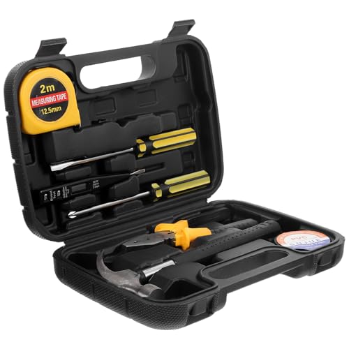 Ciieeo - Ciieeo Coffret d'Outils Multifonction 9 Pièces Renforcé pour Maison et Voiture Mini Boîte à Outils Compacte Marteau Tournevis Pince et Cutter Ensemble Pratique pour Réparation