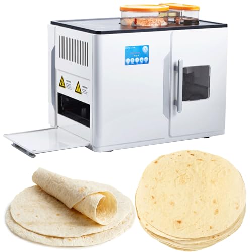 Fully Automatic Roti Making Machine - Electric Flat Bread Maker for Roti, Tortillas, Pancakes - One-Click Production of 20 Pieces at a Time, 110V