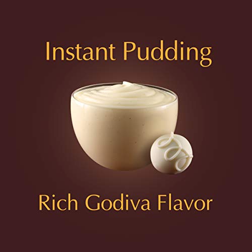 Godiva White Chocolate Vanilla Bean Instant Pudding Mix (3.9 oz Boxes, Pack of 14)