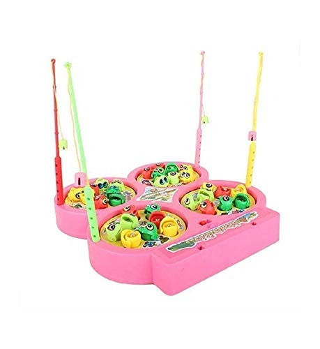 Shree Sai Traders Fish Catching Game Big with 32 Fishes and 4 Pods Battery Operated Game for 4 Players (Pack of 1)