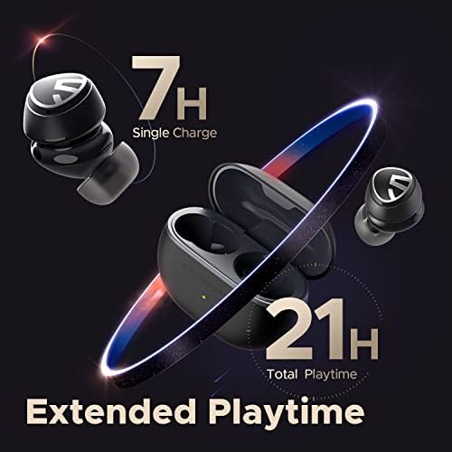 Hybrid Active Noise Cancelling Wireless Earbuds, SoundPEATS Mini pro Bluetooth 5.2 Headphones with ANC, CVC 8.0, Game Mode, Transparency Mode, QCC3040, aptX Adaptive, TrueWireless Mirroring, 21 Hours