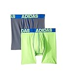 adidas Boys Sport performance climalite boxer brief (2 Pack), Blue, Medium