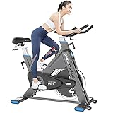 pooboo Exercise Bike 44lbs Heavy-Duty Flywheel Quiet Belt Drive Indoor Cycling Bike with LCD Monitor for Home Cardio Workout Stationary Bike