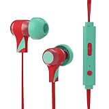 Tribe Vespa - Stereo In-Ear Ohrhörer mit Mikrofon und Lautstärkeregler für Handy Smartphone iPhone 7, 6/6S, SE, 5, Samsung Galaxy etc. I Kopfhörer mit 3.5 mm Klinkenstecker - Berry