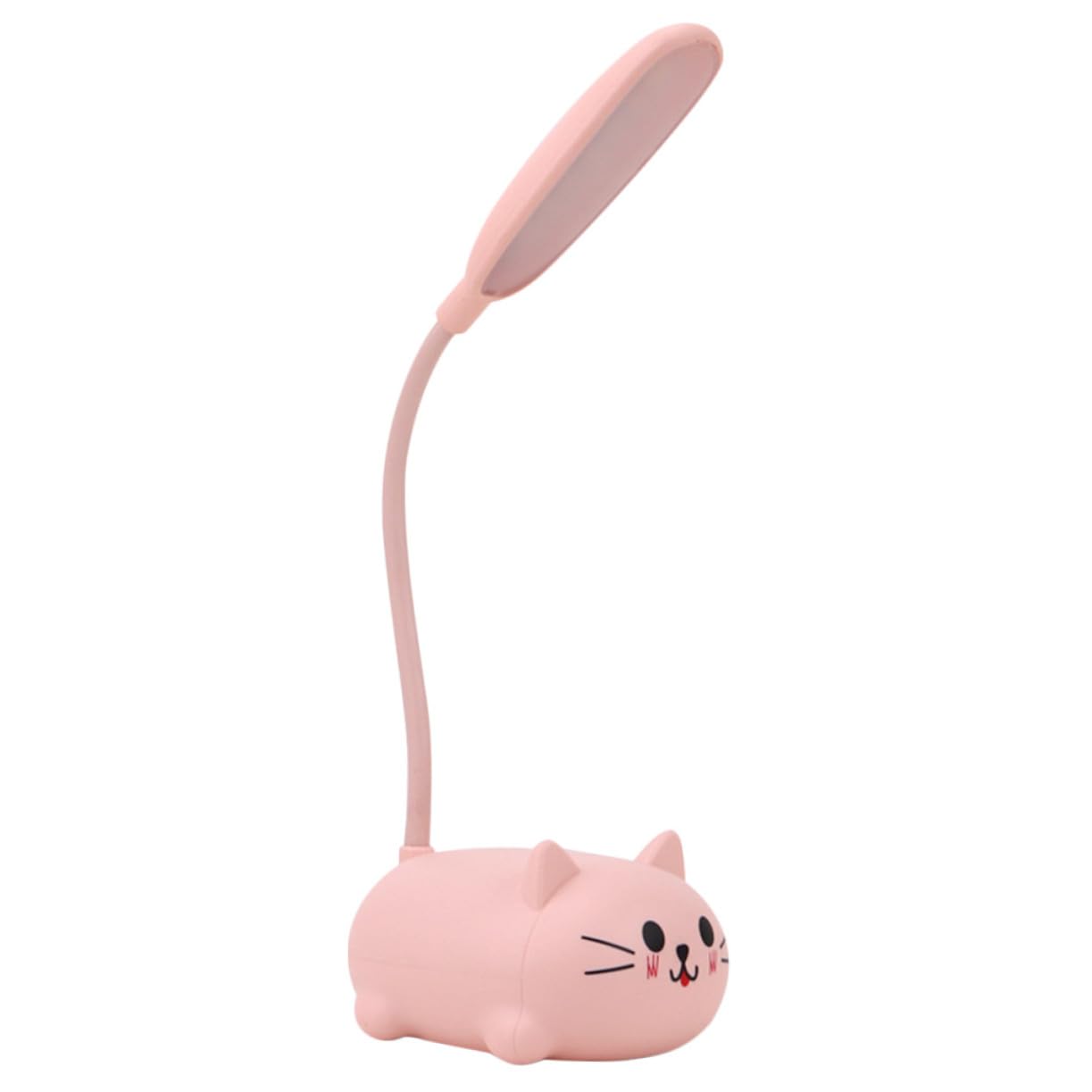SOPOTUTU Lámpara de Escritorio LED Gatito Rosa Luz Suave para Niñas Recargable USB Luz de Noche Protectora para Estudio y Lectura