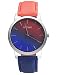 Womens Quartz Watches,COOKI Rainbow Design Unique Analog Fashion Clearance Lady Watches Female Watches on Sale Casual Wrist Watches for Women,Round Dial Case Comfortable Faux Leather-H15 (Red)