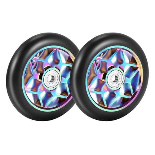Roue de trottinette de cascades 110mm lot de 2 en alu coloré
