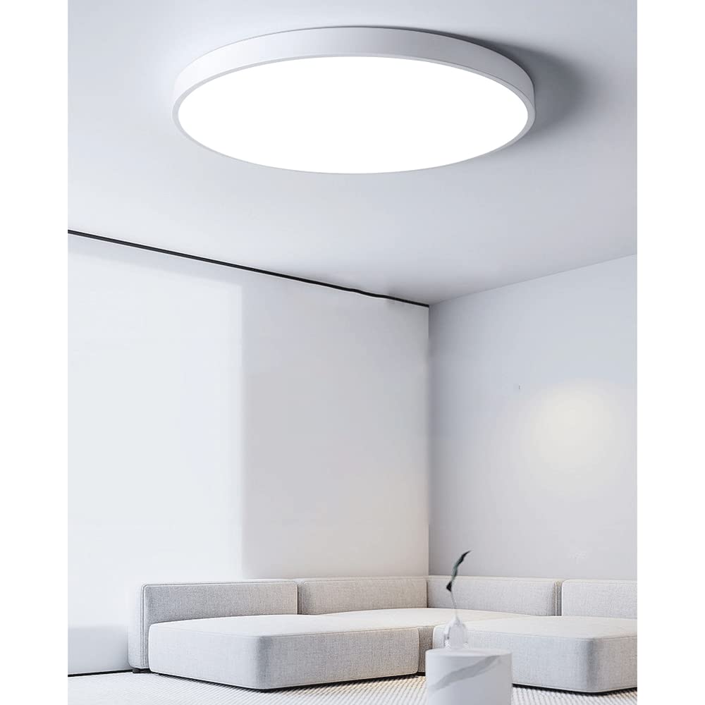 Nowoczesna, 3-kolorowa, ściemnialna lampa sufitowa LED 11,8"/15,7"/19,7" Ultracienka lampa sufitowa do sypialni, holu i przedpokoju(Gold,11.8in)