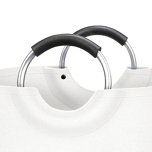 FAIRWAYUK Foldable Laundry Basket - 82L Large Collapsible Laundry Baskets with Strong Handle, Double Layer Strong Fabric Clothes Laundry Hamper Bin Bag, Grey (74x38cm) - Image 7