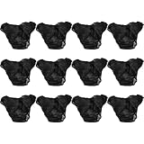 TOYANDONA 12 Stück Einweg dreieck Unterhosen aus Vliesstoff Elastisch Komfortabel Schwarz Unisex Dickere Sauna unterwäsche für Hotel und Reisen