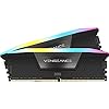 CORSAIR VENGEANCE RGB DDR5 RAM 64GB (2x32GB) 6400MHz CL32 Intel XMP iCUE Compatible Computer Memory – Black (CMH64GX5M2B6400C32)