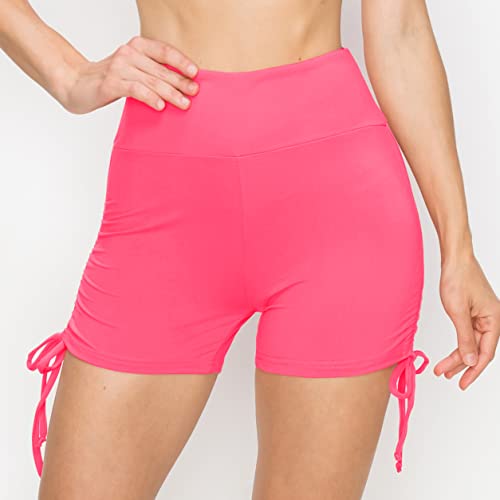 Image of ALWAYS Faux Leather Shorts - High Waist Active Stretch Yoga Short Pants for Women