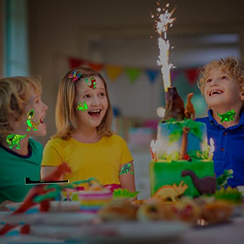 10er Dinosaurier Tattoo Kinder Jungen Set, Kleine Weihnachtsgeschenke für Kinder Leuchttattoos Dinosaurier Spielzeug Geschenke, Weihnachten Geschenke Nikolaus Geschenke Jungen