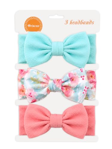 Image of POLKA TOTS Baby Hairbands for Kids Girl | Cute Stretchable Hair Bands for Baby Girls | Kids Hair Accessories | Elastic Infant Hairband | Toddler Hair Clips (Pack of 3)