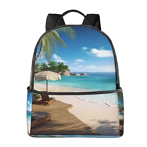 Sac de travail BAFAFA imprimé style plage pour ordinateur portable noir