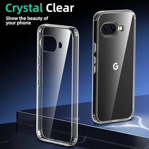 Image of ONES Goolgle Pixel 10a Slim Case,Military-Grade Drop Guard, Anti-Yellowing, Shockproof Cove Pixel 10a, Scratch-Resistant, Transparent