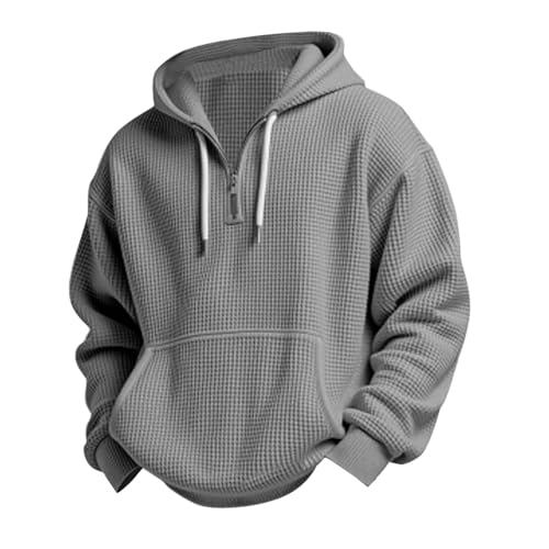 Sudadera sin mangas hombre con capucha ropa gimnasio oversize gris 3
