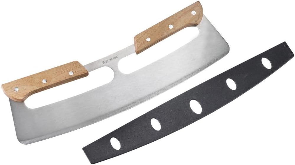 Westmark Pizza Chopper Pro - Pizza Cutter Weighing Blade - Ideal for Cutting Pizza or Tart Flambée Effortlessly - Stainless Steel, Wood