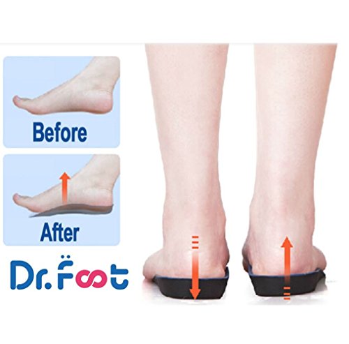 Dr. Foot's 3/4 Length Orthotics Insoles - Best Insoles For Corrects Over-Pronation, Fallen Arches, Fat Feet - Plantar Fasciitis, Heel Spurs And Other Foot Conditions -1 Pair (M- W9-10.5 | M7.5-9) #TOP4