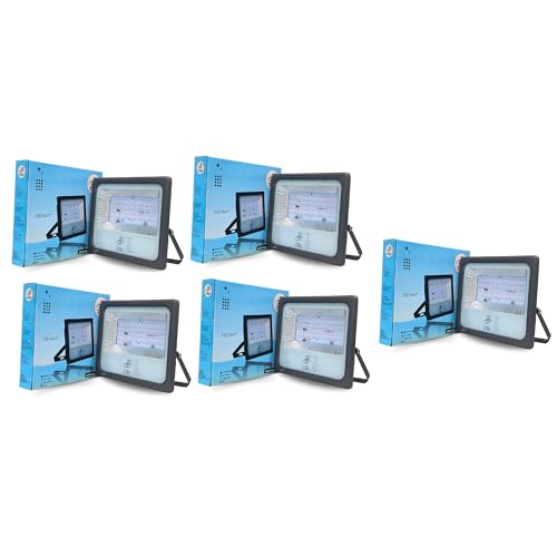 Image of D'Mak 100 Watt LED Flood Light Grey Body Down Chock Waterproof IP65 for Outdoor Purposes (5, Red)