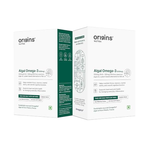 Image of Origins Nutra Algal Omega-3 with OmegaVie Polaris | Sourced from France