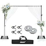 Backdrop Stand, Emart 7x10ft Photo Video Studio Muslin Background Stand Backdrop Support System Kit with Mini Ball Head, Photography Studio