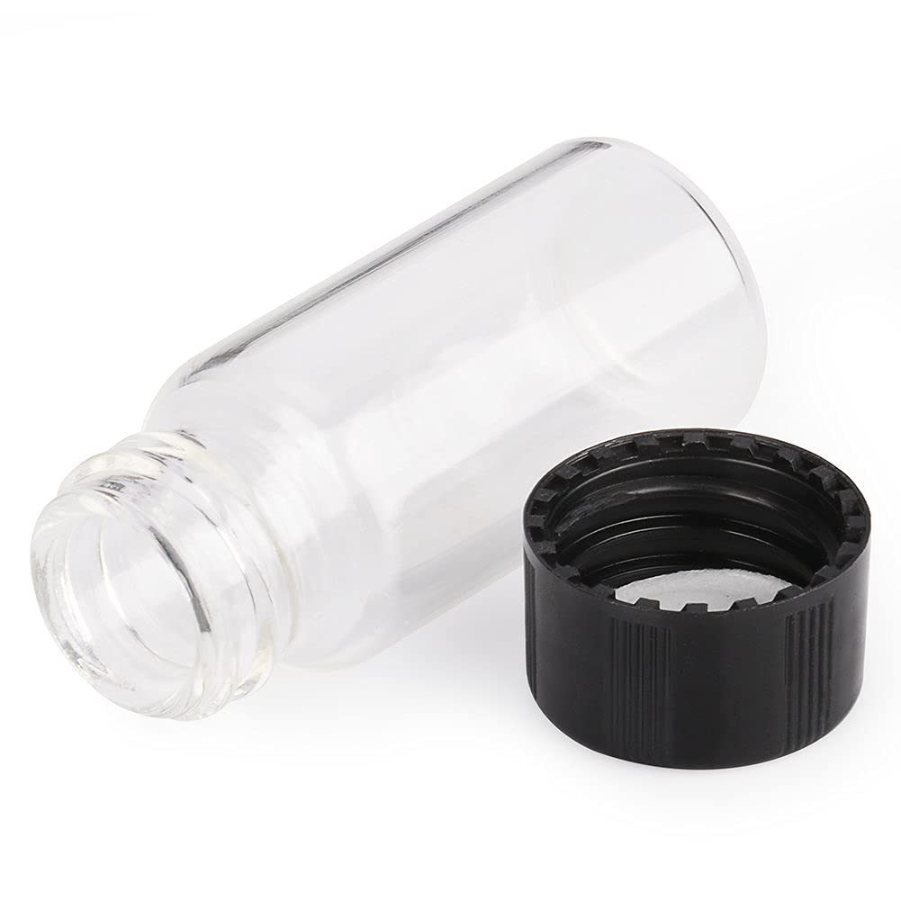Labasics Flacons Échantillons en Verre Transparent avec Bouchon à Vis, Flacon pour Prélèvement Liquide Flacon Réactif avec Fermeture à Vis, 10 ml, Lot de 42