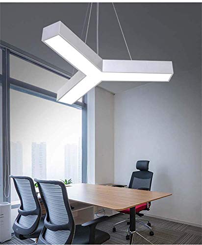 Beau durable Simple et Bureau Led moderne Lustre Bureau éclairage Ligne lampe de fer en forme de Y en forme Splicable Lustre * 60 cm 1 (blanc) Lustre (Taille: 60 cm), Taille: 60 cm ( Size : 60cm )