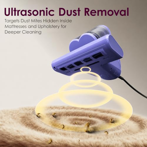Image of nexlev Dust Mite Vacuum Cleaner MR-03 | 14KPa Sofa Cleaning Machine for Mattress, Sofa & Carpet, UV-C Light, Double beat Vibration & 60º hot air, HEPA Filter for Mites, Allergens & Pet Hair