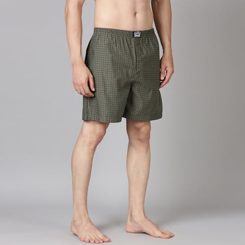 Image of Levi's 024 Boxer Shorts for Men | 100% Poplin Cotton | Checked Men's Boxers | Durable & Breathable | Smooth Hand-Feel | Inner Elastic Waistband | Functional Fly | Relaxed Leg Opening | Pack of 1
