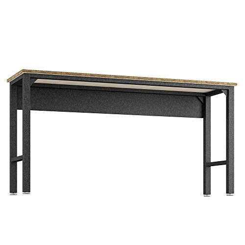 Image of Manhattan Comfort Fortress Garage Work Table, Black /Grey