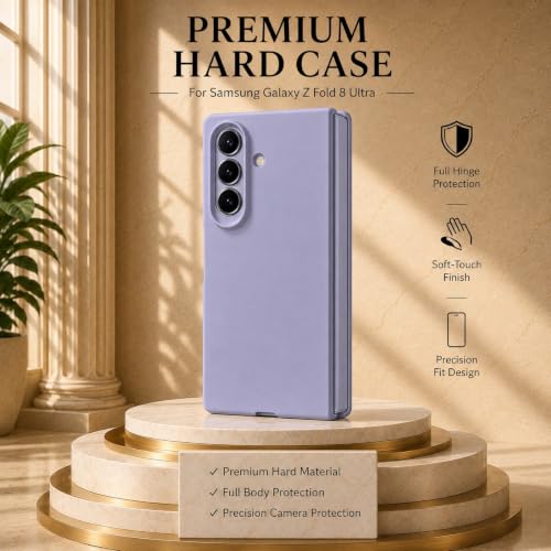 Image of amazon basics Slim Matte Hard PC Back Cover Case for Samsung Galaxy Z FOLD 8 Ultra with Integrated Hinge Protection and Smooth Anti-Fingerprint Finish (Midnight Purple)