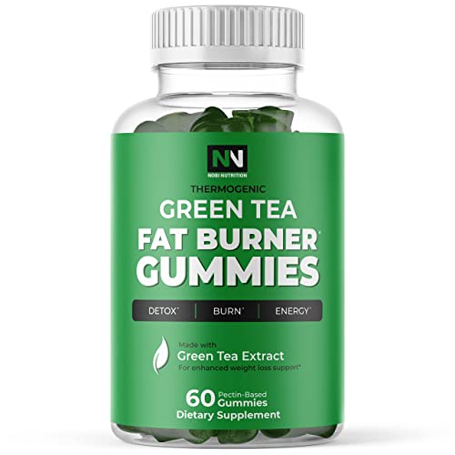 Nobi Nutrition - Extra Strength Green Tea Fat Burner Gummies & Green Tea Fat Burner Capsules - Green Tea Extract Weight Loss Supplement & Appetite Suppressant For Weight Loss - Fat Burners For Women & #TOP1