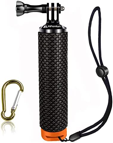 Waterproof Floating Hand Grip Compatible with GoPro Hero 11 10 9 8 7 6 5 4 3+ 2 1 Session Black Silver Handler & Handle Mount Accessories Kit for Water Sport and Action Cameras (Orange)