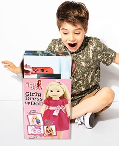 Skywin Prank Gift Box Sleeve Made To Fit For Nintendo Switch Console, Fake Prank Box disguise the Console Gift as a Girly Dress-Up Doll for adults