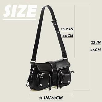 Small Shoulder Bag for Women, Black Handbag Y2K Purse for Women Clutch Classic Retro Crossbody Satchel Bag