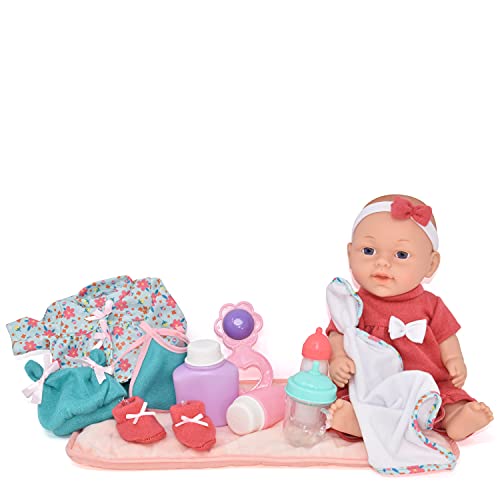 Baby Doll With Clothes & Accessories, Newborn Baby Doll In Carrier Gift Box, Magic Disappearing Milk Bottle With Feeding & Changing Deluxe Travel Set #TOP3