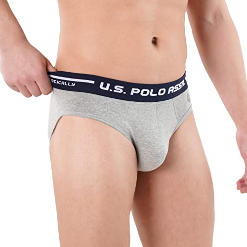 Image of U.S. Polo Assn. Men Logo Waistband Cotton Stretch IYAH Briefs - Pack of 2