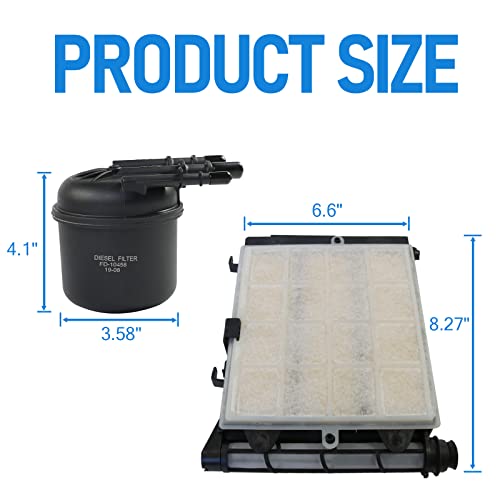 Fuel Filter Element 6.7 Powerstroke Replacement For 2017 2018 2019 2020 2021 Ford F-250 F-350 F-4501 F-550 Super Duty 6.7L Powerstroke Fd-4624 Fd-4625 Hc3Z-9N184-B Hc3Z-9N184-C #TOP1