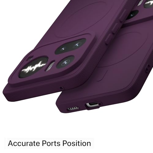 Image of Pikkme Back Cover for Nothing Phone 4a Pro 5G Soft Matte Silicone Mag-Safe Design (Mag-Safe Not Support) Camera Protection | Slim Fit Bumper Cover (Purple)
