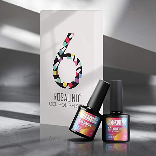 ROSALIND UV-Gel-Nagellack 6 Farben Semi-permanent Gel Nail Polish für Nagel Design Schellack Nagellack Starter set – Bild 7
