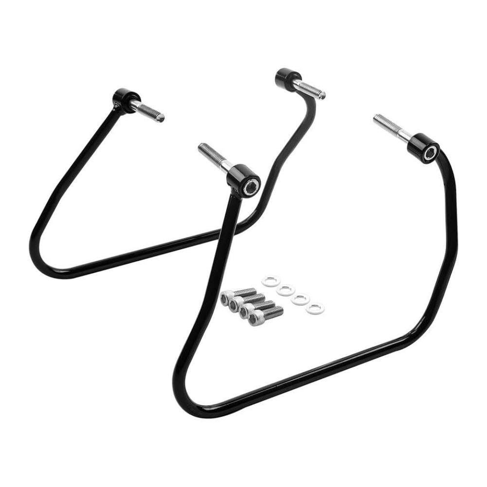 Ycwuqshwh Color Name: Black Motorcycle Saddlebag Support Bracket Kit Compatible With Harley-Davidson Softail Slim Street Bob Fxbb Flsl 2018-2022(Color Name: Black)