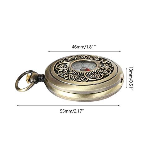 Bussola In Bronzo Vintage Design Orologio Da Tasca Navigazione Escursionistica All'aperto Regalo Per Bambini Bussola Portatile In Metallo Retrò