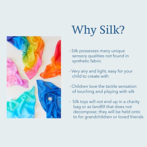 Sarah's Silks Set of 5 Enchanted Playsilks - 100% Silk Play Scarves for Kids and Toddlers | Bright Colored 35" Large Square Scarves Perfect for Dance, Imaginative and Pretend Play4