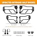 Tube Doors Compatible with Jeep Wrangler JL JLU & Gladiator JT 4-Door Tubular Half Doors with Side View Mirrors, Off-Road Steel Doors for Summer Trail Adventure